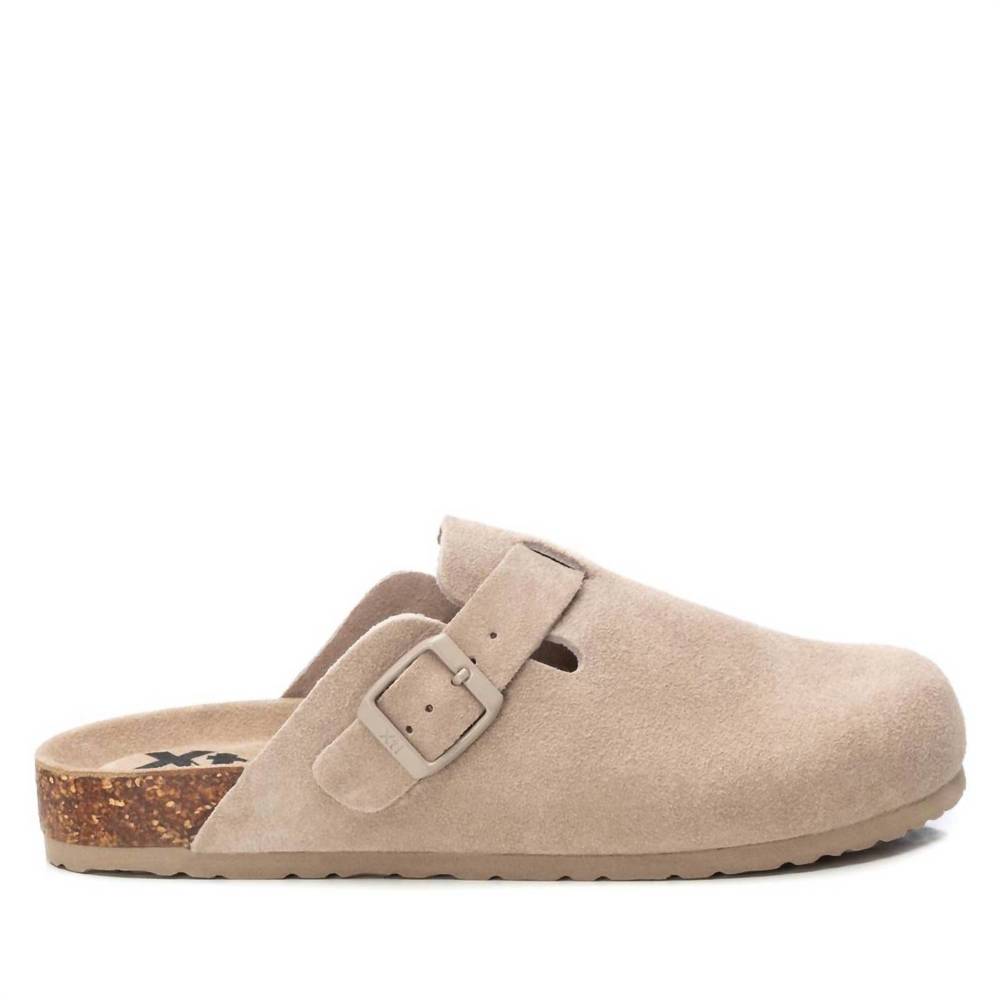 NEW XTI women's suede clogs in beige